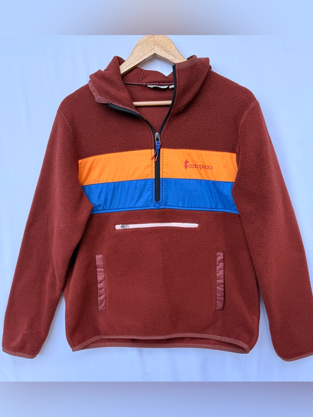 Cotopaxi Colorblock Half Zip Fleece Hoodie Pullover Outdoor Jacket